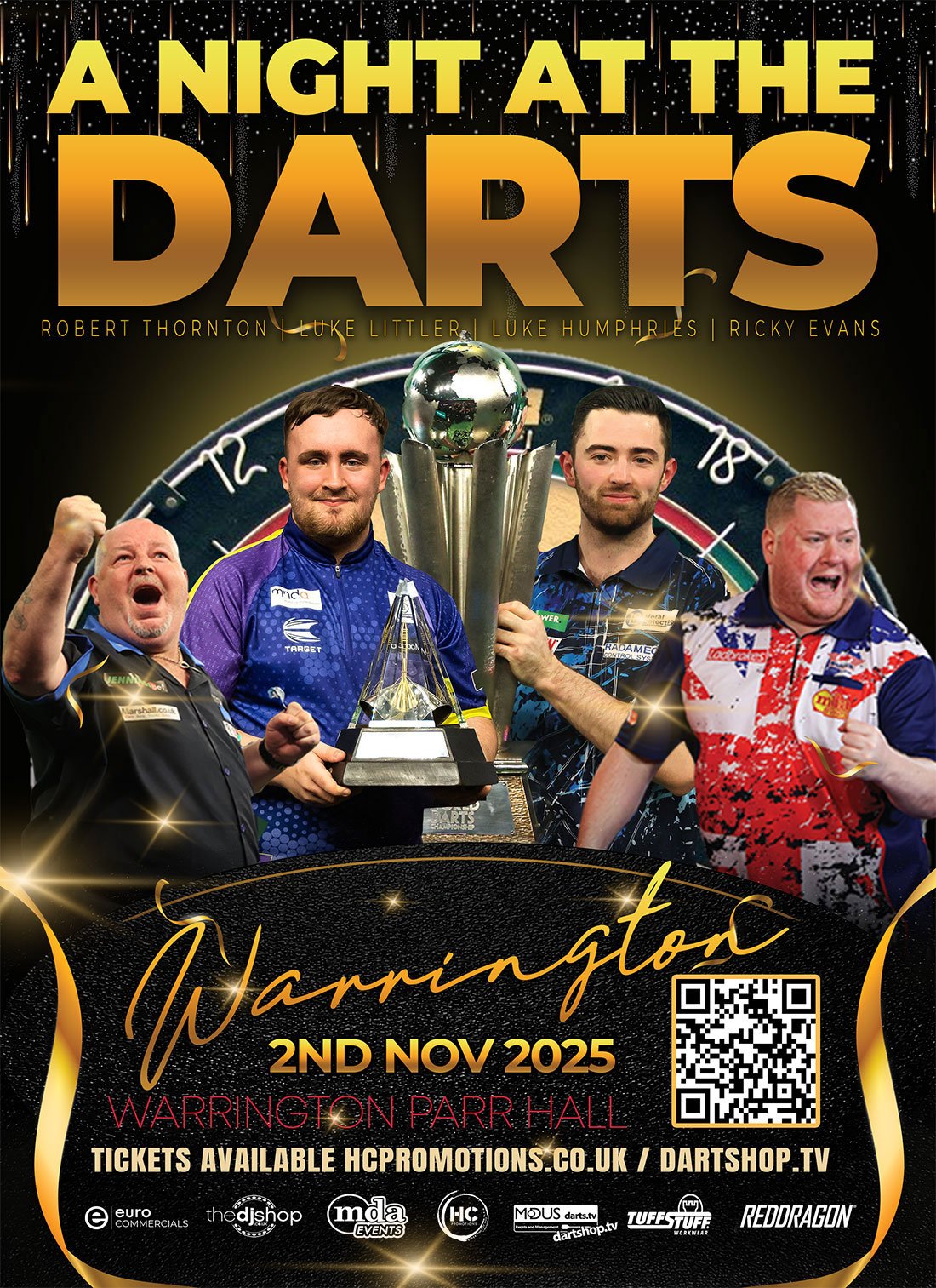 A night at the darts – Warrington, 2nd November 2025 – SOLD OUT