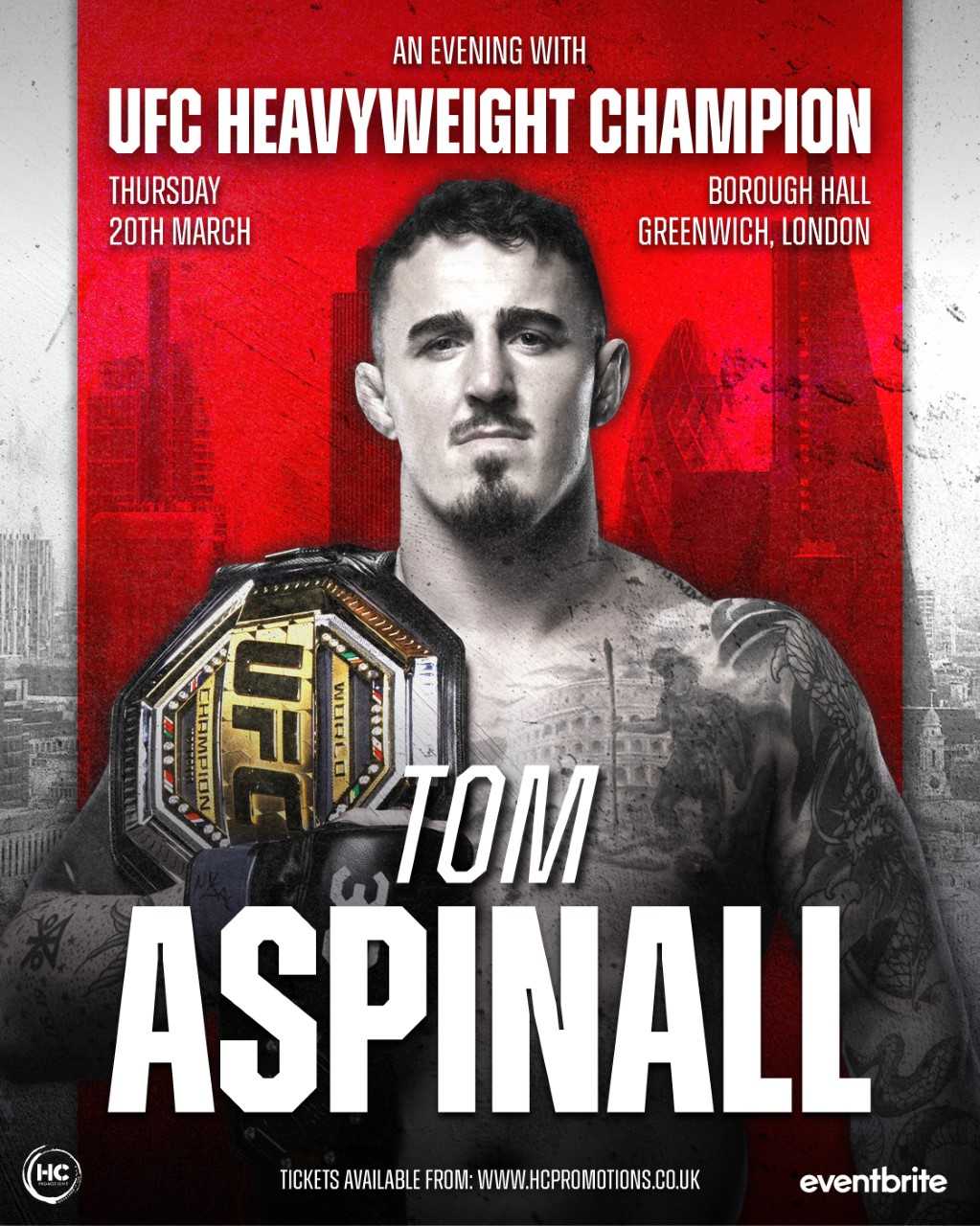 An Evening with Tom Aspinall – London, 20th March 2025