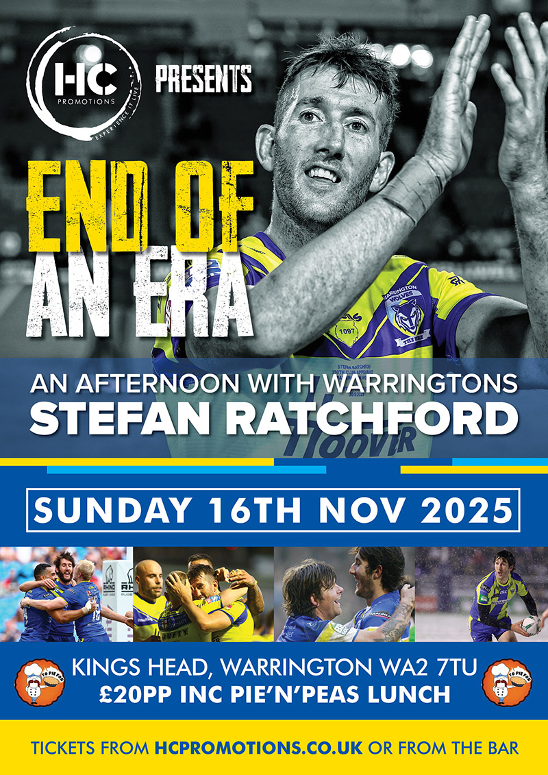 End of An Era – An Afternoon with Stefan Ratchford. 16th Nov 2025