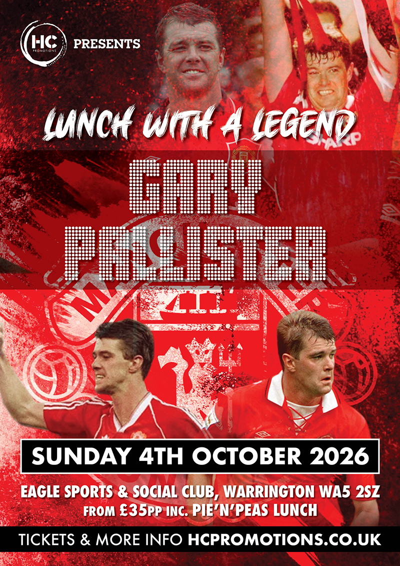 Lunch with a Legend – Gary Pallister. 4th October 2026